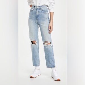 SLVRLAKE Dakota High Rise Relaxed Taper Straight Leg Jeans in Long Time Coming